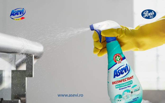 Asevi dezinfectantul produs în România cu triplă acțiune