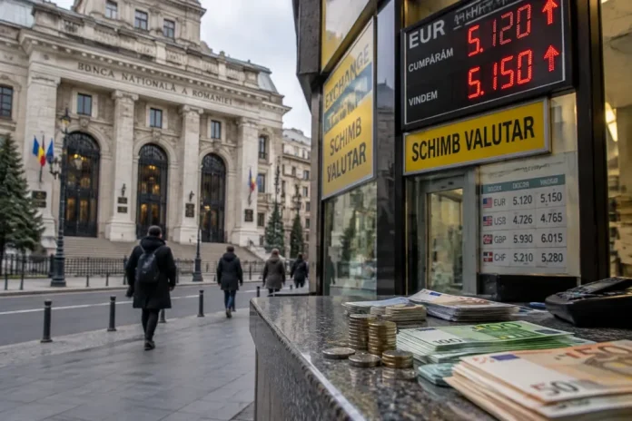 Euro a urcat la 5,3447 lei. Adrian Codirlașu anticipează o nouă slăbire a monedei naționale